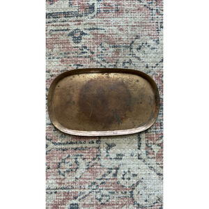 Tiffany & Co Bronze Tray Vintage Oval Dish Engraved Patina Decorative